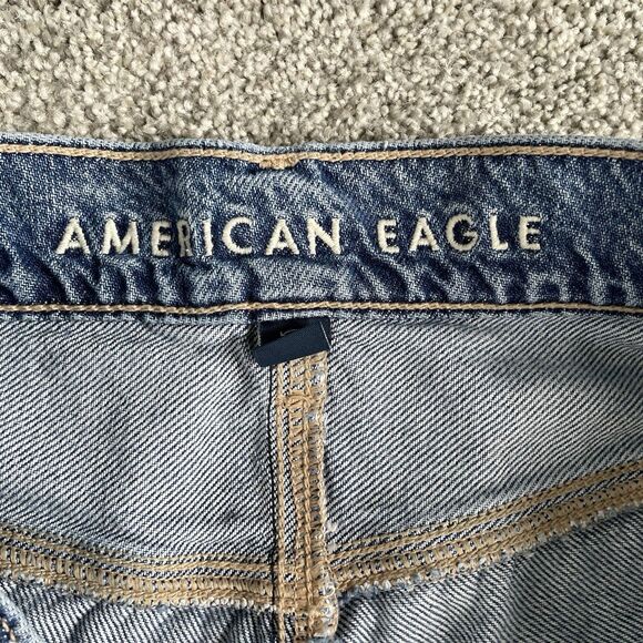 American Eagle Super High-Rise Baggy Wide Leg Jeans Women’s Blue Size 4 Regular - Picture 5 of 11